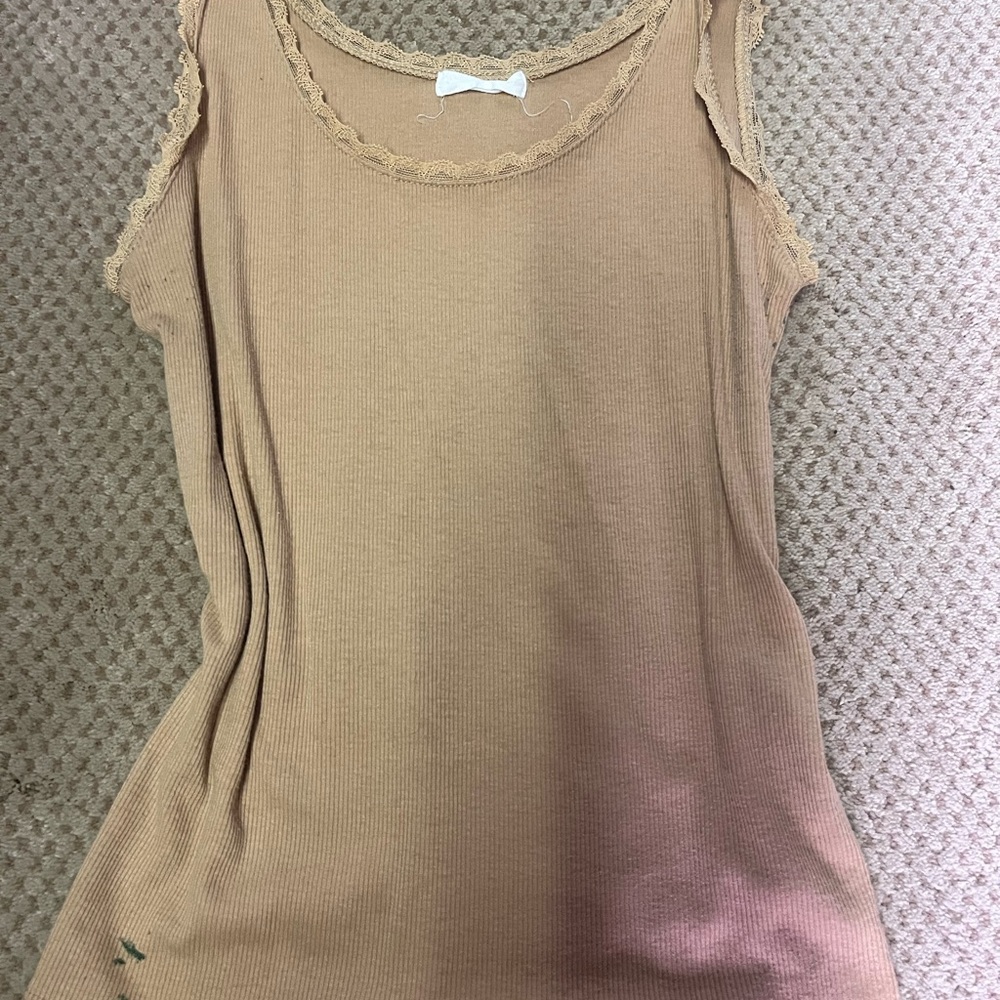 Elegant Tan Sleeveless Top